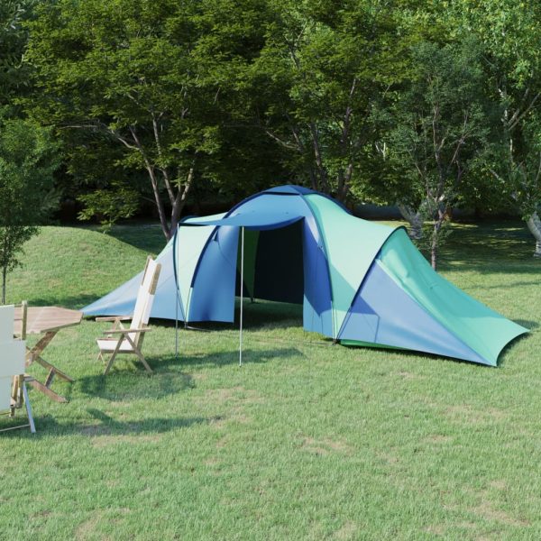 vidaXL campingtelt 6 personer blå og grøn
