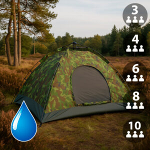 Quick-Up Camouflagetelt til 3 - 8 personer - 6